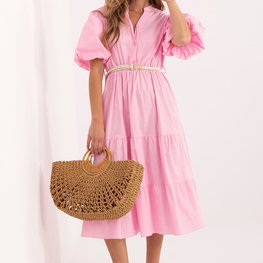 Midi suknelė su diržu Italy Moda