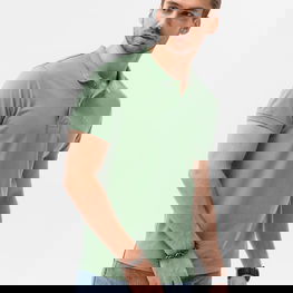 Vyriški paprasti polo marškinėliai - tamsiai žali