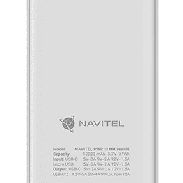 Navitel PWR10 MX 10000 mAh powerbankas, baltas