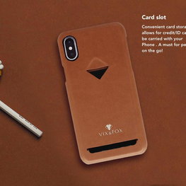 Rudas telefono dėklas su kortelių skyriumi Samsung S9