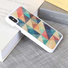 Telefono dėklas iPhone XS/S, mozaikinis baltas