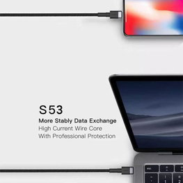 Mėlynas USB-C į USB-C 3A 1 m kabelis