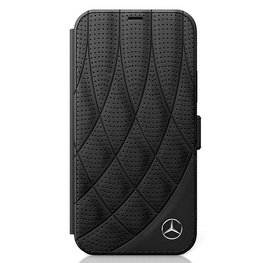 Natūralios odos dėklas Mercedes-Benz New Bow Line iPhone 12 mini telefonui
