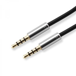 AUX kabelis 3,5 mm į 3,5 mm, 1,5 m, baltas