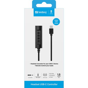 USB-C ausinių keitiklis Sandberg