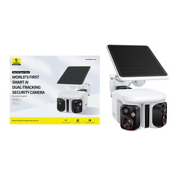Baseus Security X1 Pro 3K lauko kamera su dviguba kamera, balta