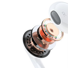 Dudao X14PROL-W1 ausinės su Lightning jungtimi, baltos