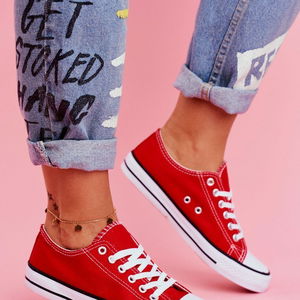 Klasikiniai moteriški sportbačiai raudoni Omerta