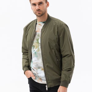 Vyriška vidutinio sezono dygsniuota striukė - alyvuogių