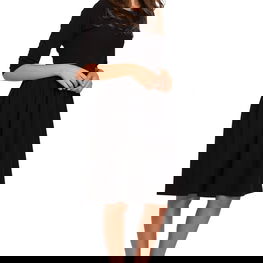 Juoda moteriška suknelė su 3/4 rankovėmis Makover